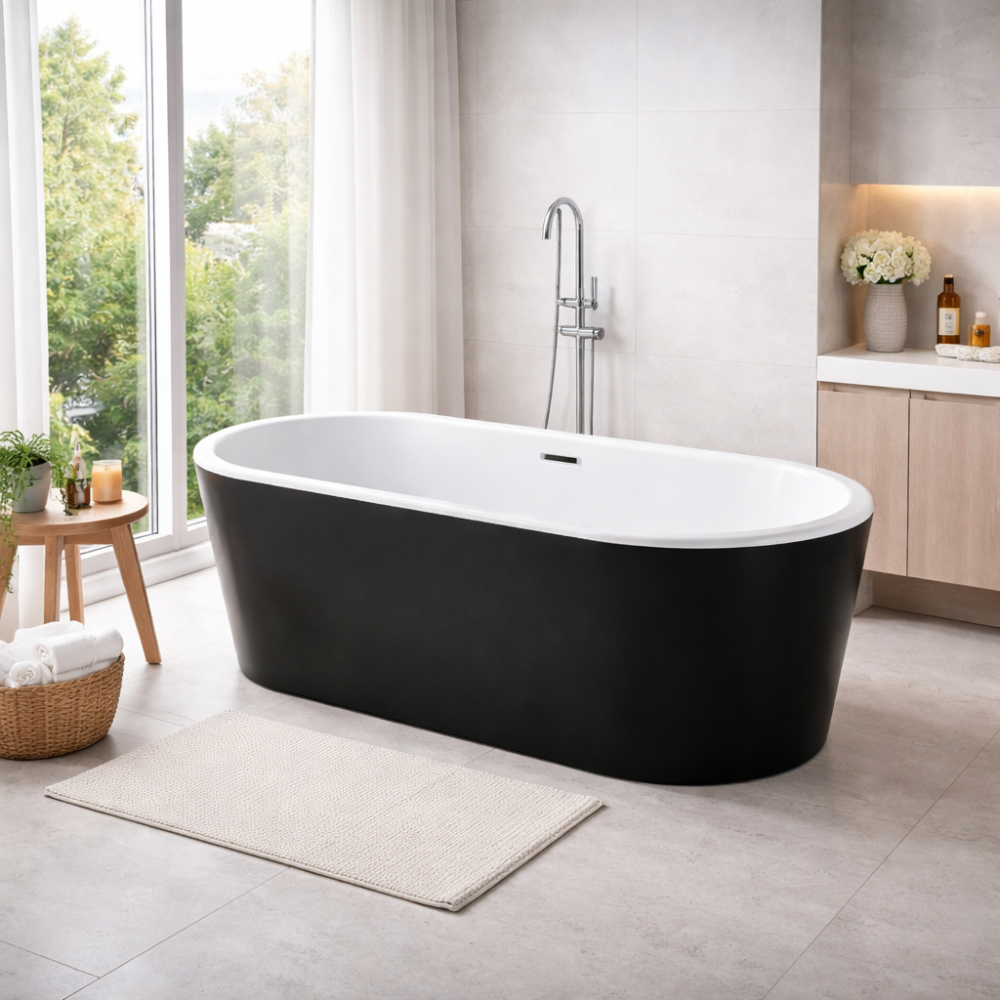 AVOLA -  Bath Free standing Oval Black SP1891B